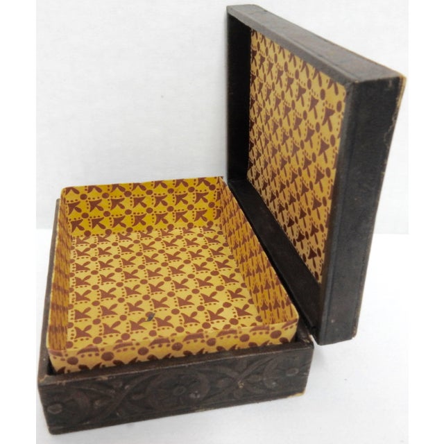 Art Deco Italian Leather Box With Celebration For Sale In Nashville - Image 6 of 10