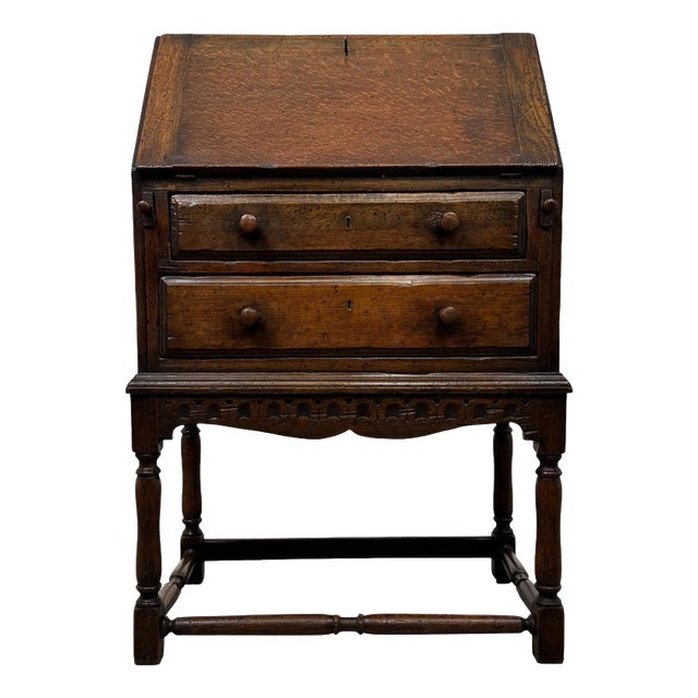 Vintage Writing Bureau in Oak For Sale