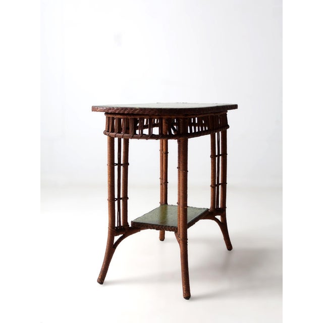 Early 20th Century American Wicker Accent Table For Sale - Image 4 of 16