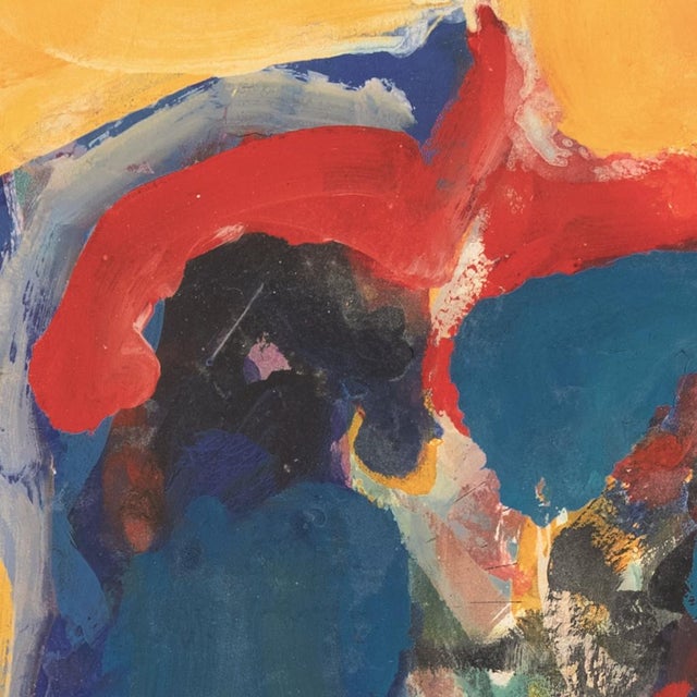 Abstract 'Study in Marigold and Indigo, 1960' by Ruth Francken, Abstract Expressionist, New York, Paris, Oxford For Sale - Image 3 of 10