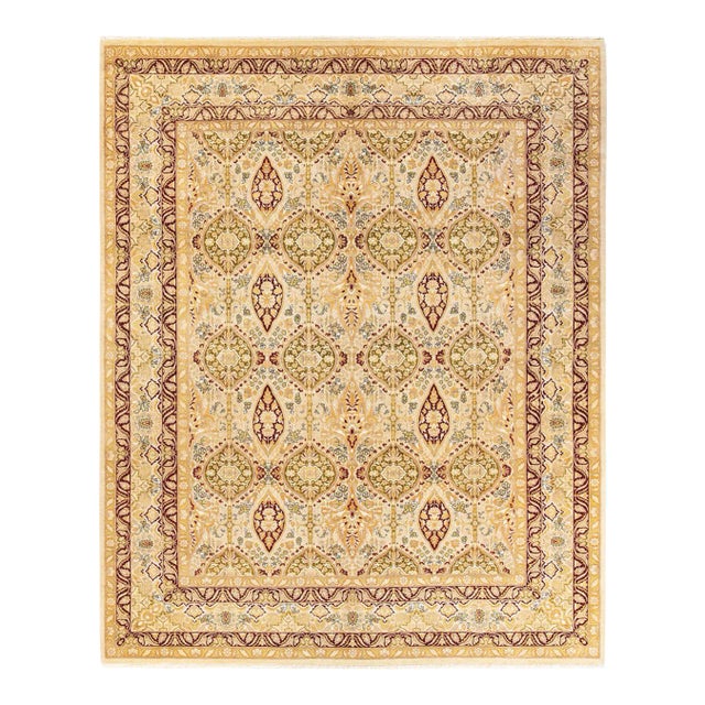 Mogul, One-of-a-Kind Hand-Knotted Area Rug in Ivory, 8' 2" x 10' 3" For Sale