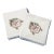 Vintage Hand Embroidered Floral Cotton Dinner Napkins – Blue Stitch Trim, Cottage Style (Set of 10) For Sale