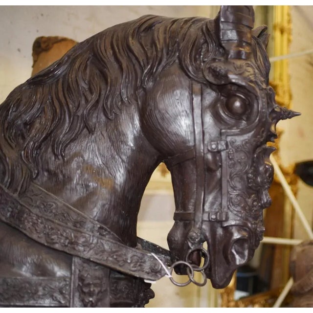 Lifesize Statue of Roman Gladiator on Horseback For Sale - Image 4 of 18