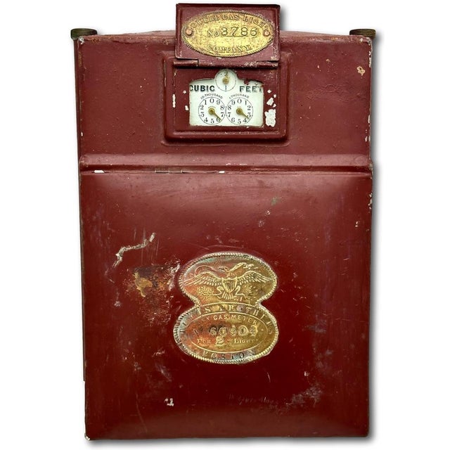 Rare Antique Mid 1850s Boston Massachusetts Home Lighting Natural Gas Meter Now for Unique Decorator Item For Sale - Image 11 of 18
