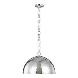 Ellen DeGeneres by Visual Comfort Studio Whare Large Pendant, Silver For Sale