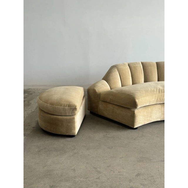 1980s One of One Arched Channel Back Sofa For Sale - Image 9 of 16