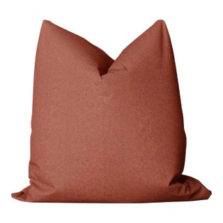 Dark Orange Wool Throw Pillow 22 X 22 For Sale