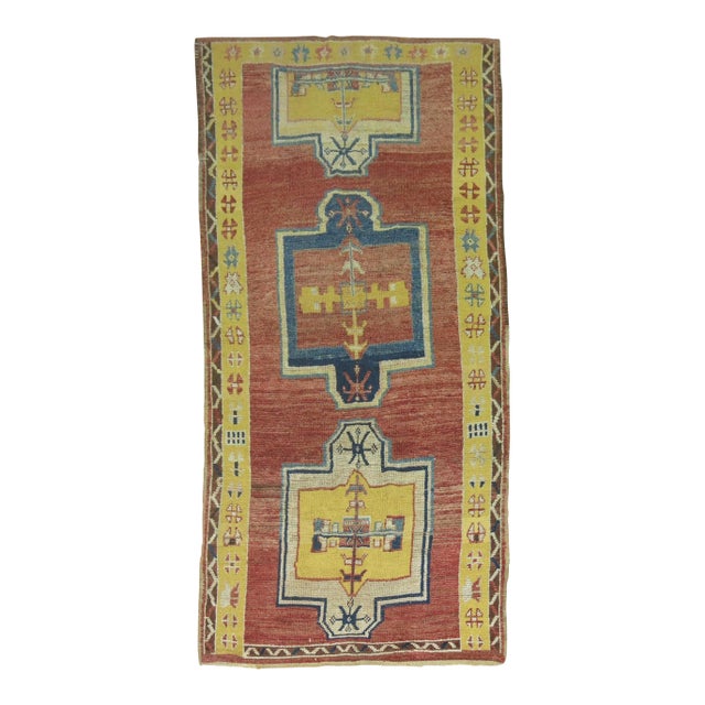 Vintage Turkish Anatolian Gallery Runner - 4'11" x 11'8" For Sale