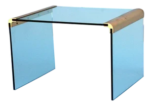 Gilt Bronze and Glass Side Table by Pace Collection