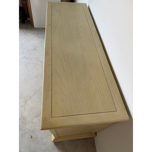 Wood Vintage French Provincial Style Carved Wood Sideboard / Buffet Cabinet For Sale - Image 7 of 18