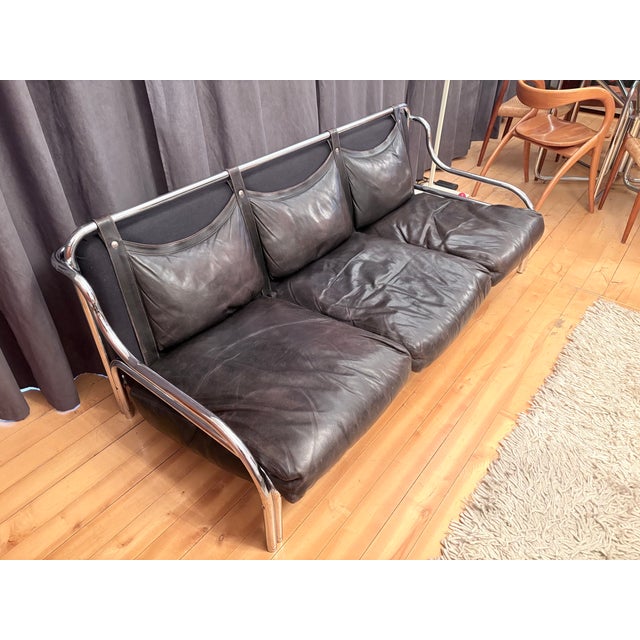 Metal Stringa 3-Seater Sofa by Gae Aulenti for Poltronova, Italy, 1960s For Sale - Image 7 of 16