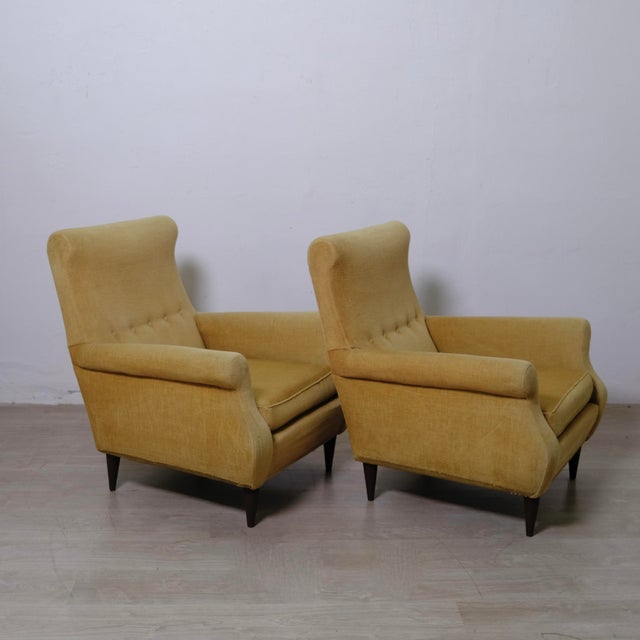 Wood Vintage Italian Lounge Chairs, 1950s, Set of 2 For Sale - Image 7 of 18