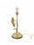 This stunning Hollywood Regency-style table lamp captivates with its naturalistic design crafted entirely from polished...