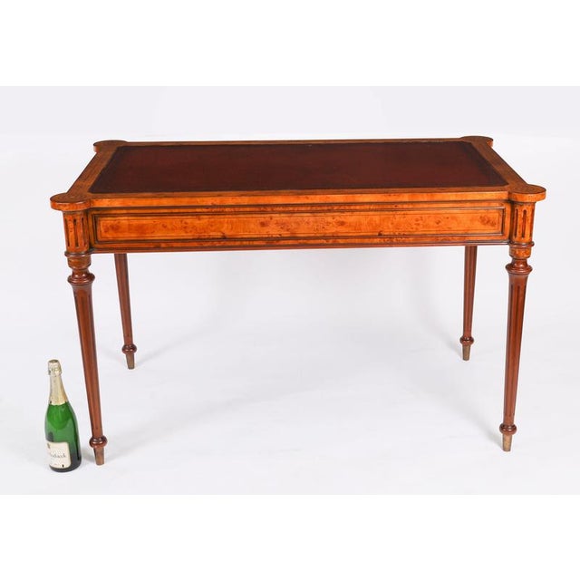 Vintage Birdseye Maple Desk in the style of Gillows, 20th Century For Sale - Image 15 of 17