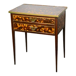 American Lacquered Tortoiseshell Side Table by Henkel-Harris, Virginia