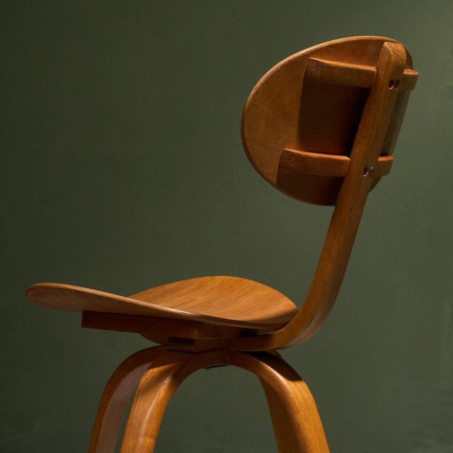 Bow-Wood No. 03 Side Chair by Kwok Hoi Chan for Hugues Steiner, France, Late 1940s For Sale - Image 6 of 12