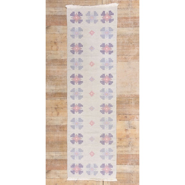 Vintage Finnish Rollakan Rug Runner, 02'07 X 08'11 For Sale - Image 10 of 10