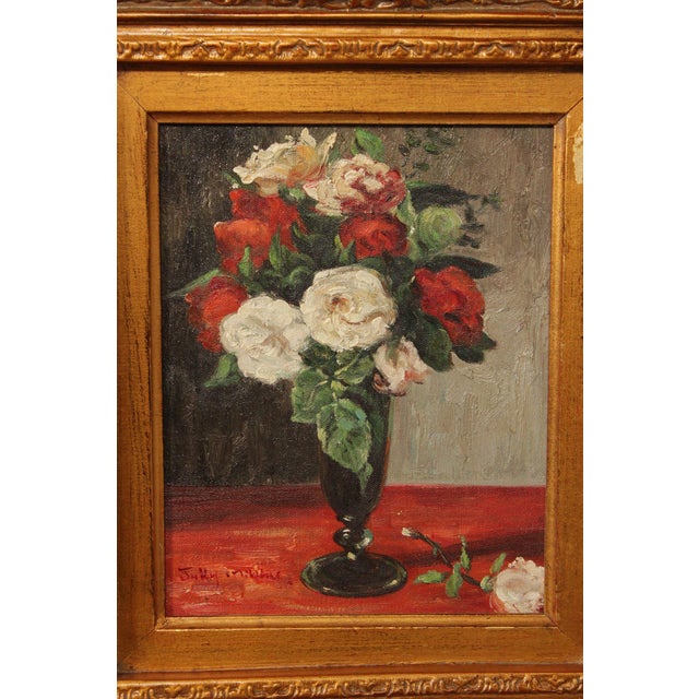 Jully Minno Framed Oil Painting, Rose Bouquet For Sale - Image 9 of 12