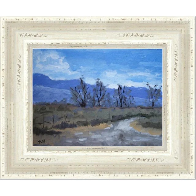 Quiet Places & Desertscapes — Smith Valley Purple Mountains Original oil painting by L Haas, 12 x 9 unframed linen panel,...