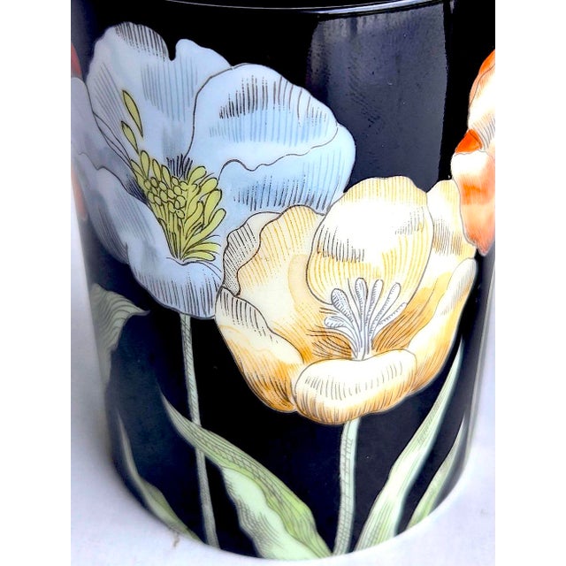 1980s Fitz & Floyd "Midnight Poppy" 4 Piece Place Settings, 24 Pieces For Sale - Image 9 of 15