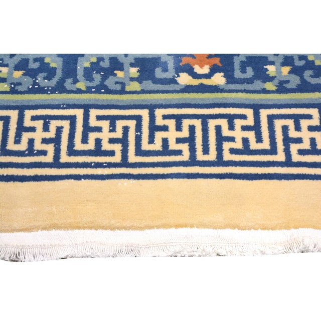 Vintage Chinese Art Deco Hand Knotted Wool Rug,08'06'' X 11'04'' For Sale - Image 4 of 7