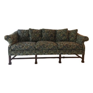 1990s Hickory Chair Custom James River Plantation Collection Traditional Chippendale Camelback Tapestry Sofa For Sale