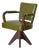 Mid 20th Century French Deco Leather Upholstered Swivel Desk Chair For Sale