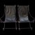 Black Pair of Mid Century Sling Lounge Chairs For Sale - Image 8 of 8