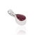Contemporary Dainty Pear Cut 0.82 Ct Ruby Bezel Set Solitaire Pendant in 925 Sterling Silver For Sale - Image 3 of 12