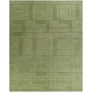Frank Lloyd Wright Foundation x SURYA Luxuries Handmade Rug Sage 9x12 For Sale