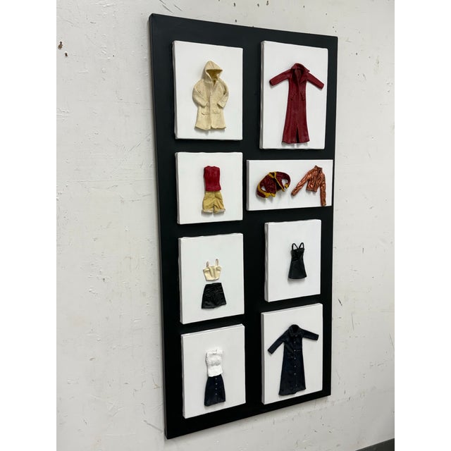 Arts & Crafts Mixed Media Fashion Wardrobe Wall Art Panel For Sale - Image 3 of 12