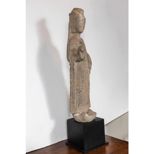 Stone Statue of Kwan Yin, circa 1900 For Sale In Los Angeles - Image 6 of 6