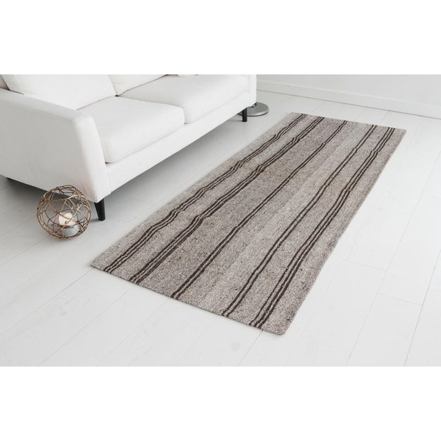 Turkish 1960s Handwoven Geometric Window Kilim For Sale - Image 3 of 10