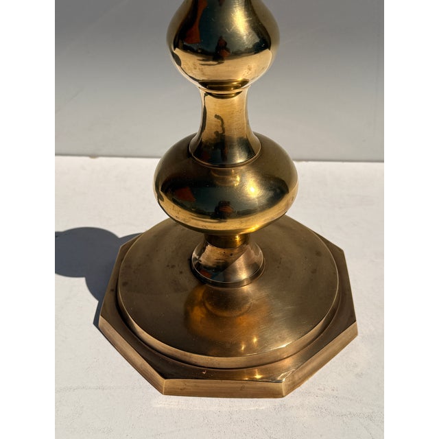 1970s Brass Standing Champagne Cooler / Planter For Sale - Image 11 of 11