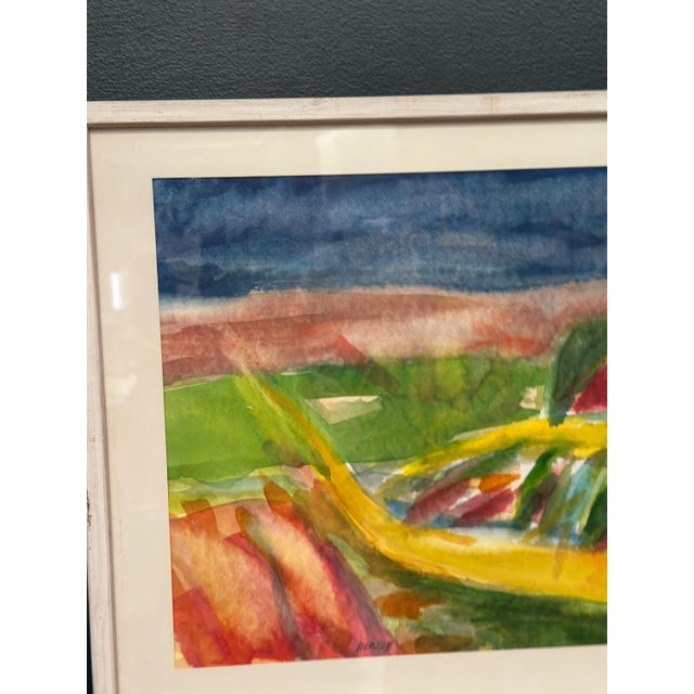 1980s Lars Bertle, Mot Berget, 1987, Watercolor on Lithograph, Framed For Sale - Image 5 of 13