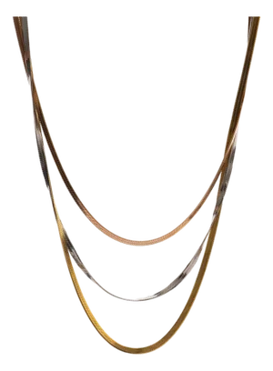 Trio Glow Layered Italian Chain Necklace