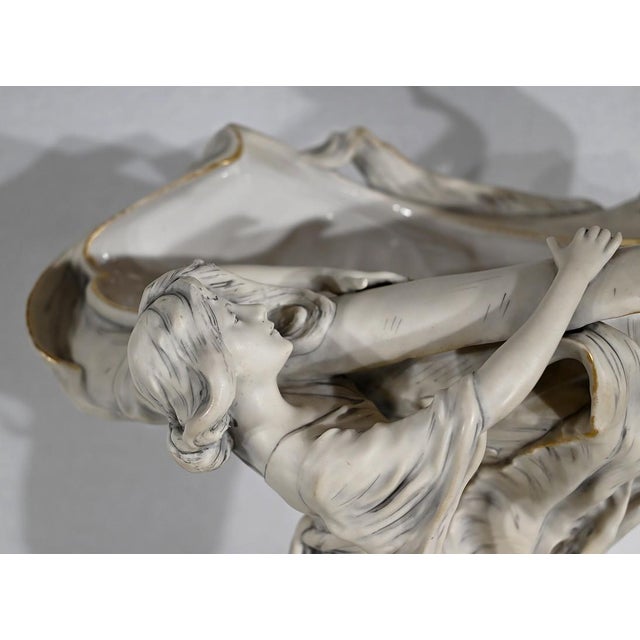 Ceramic Art Nouveau Porcelain Cut Vase, 1900s For Sale - Image 7 of 18