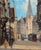 Mid 20th Century Austrian School Vienna Street Scene Oil on Board For Sale - Image 5 of 7