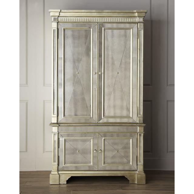 Amelie Mirrored Armoire Chairish