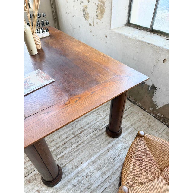 Oak Dining Table by Charles Dudouyt, 1940s For Sale - Image 12 of 18