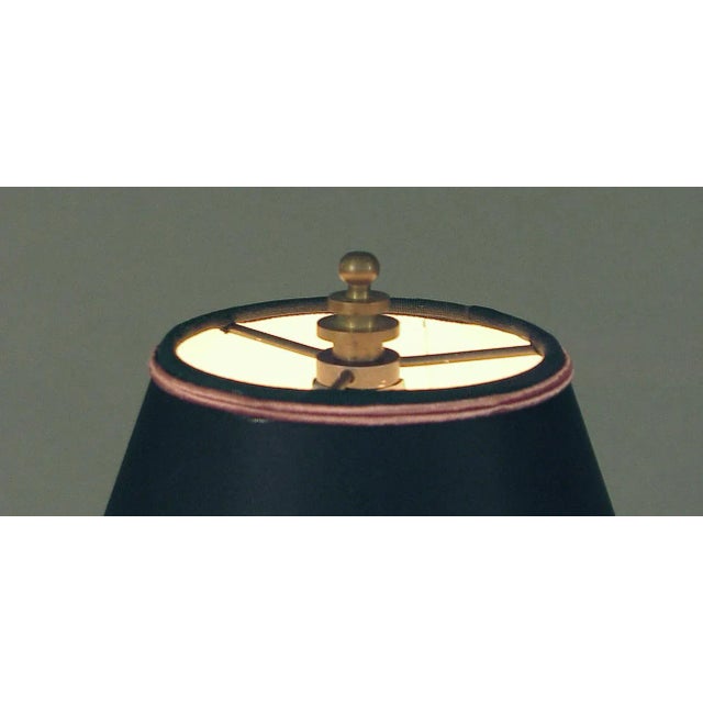 Art Deco Vintage Modernist Art Deco Kopp Industries Pink Glass Lamp With Custom Shade For Sale - Image 3 of 6