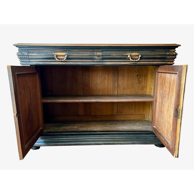 French Renaissance Revival Ebonised Walnut Sideboard, 1880 For Sale - Image 5 of 13