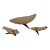 Mid-Century Modern Atomic Table Console/Candle Holder Set - 3 Pieces For Sale