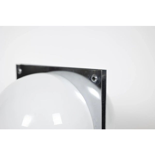 Table Lamp in Polished and Opaline Metal, 1970s For Sale - Image 6 of 9