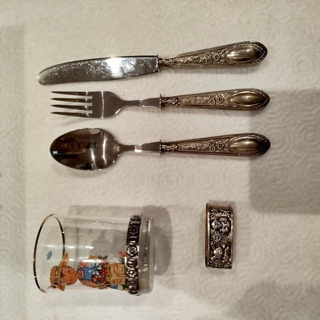 Silver Set of Cutlery, Set of 6 For Sale - Image 6 of 7
