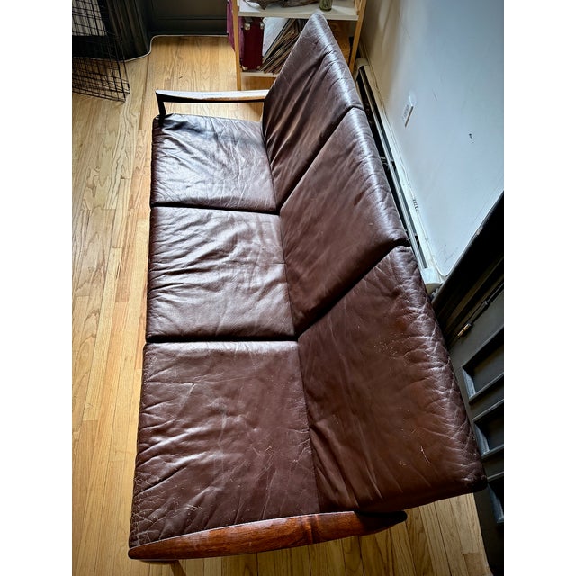 Mid-Century Modern Mid-Century Danish Modern Rosewood 3-Seater Sofa With Cathedral Grain For Sale - Image 3 of 9