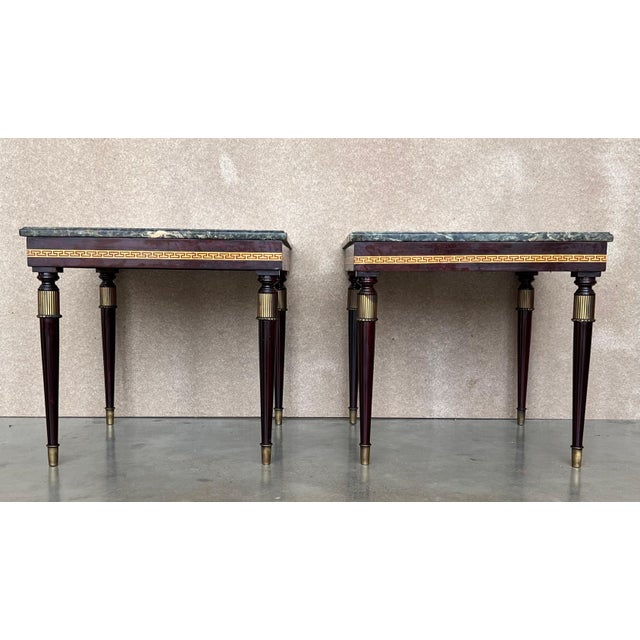 Mid-Century Modern Mid 20th Century Set of Three Italian Modernist Midcentury Bronze-Mounted Coffee Tables For Sale - Image 3 of 18