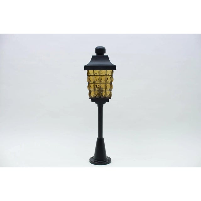 Black German Bubble Glass Outdoor Light by Hofmeister, 1960s For Sale - Image 8 of 8