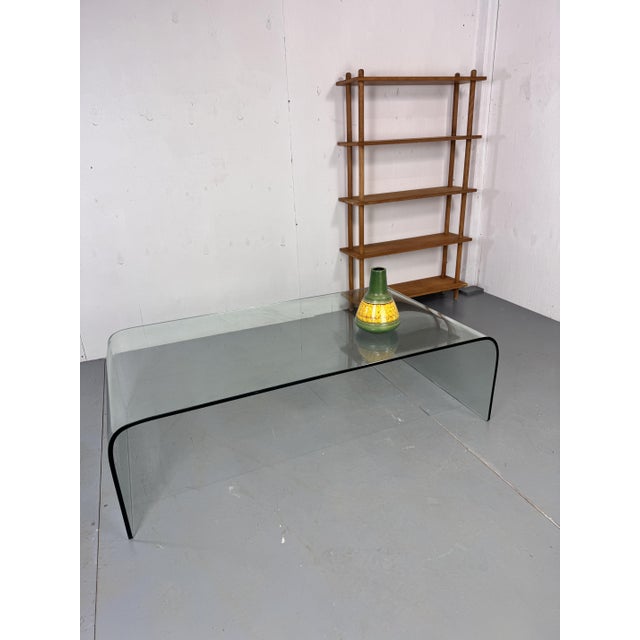 Modern Italian Glass Waterfall Side Table from Fiam, 1980s For Sale - Image 8 of 10