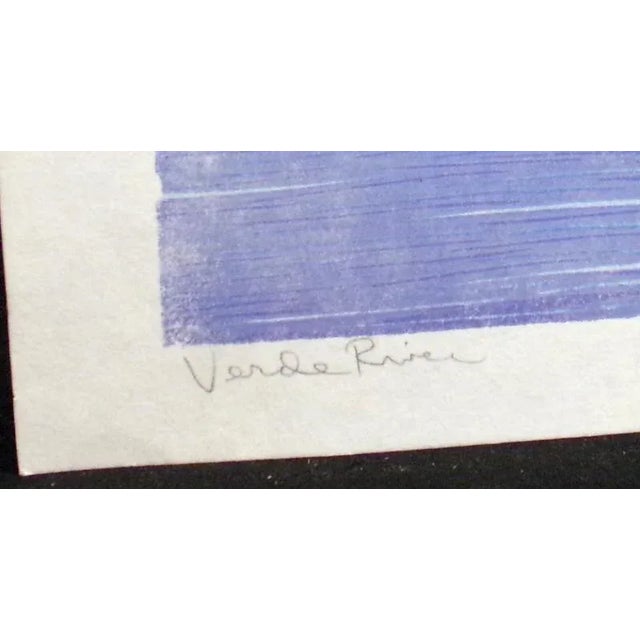 1980s Gordon Mortensen "Verde River" Hand Signed Woodcut Reduction Art Print For Sale - Image 5 of 5